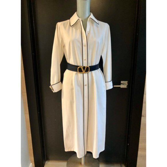 DONCASTER women's white buttons down shirt dress size 4 - Picture 7 of 7